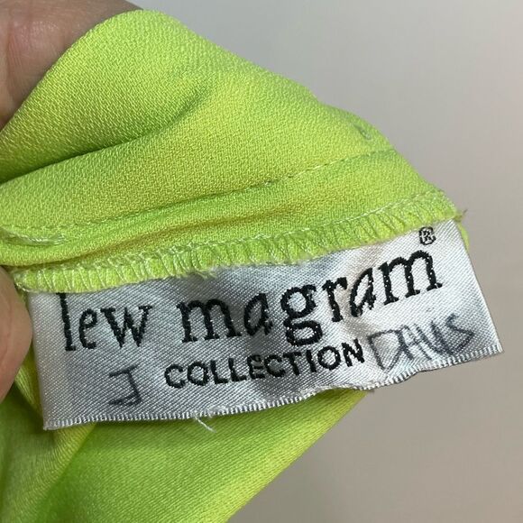 Lew Magram Neon Lime Green Top & Bottom Set Size 14 - Picture 7 of 16